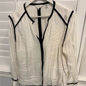 Ted Baker Cream and Black Blouse